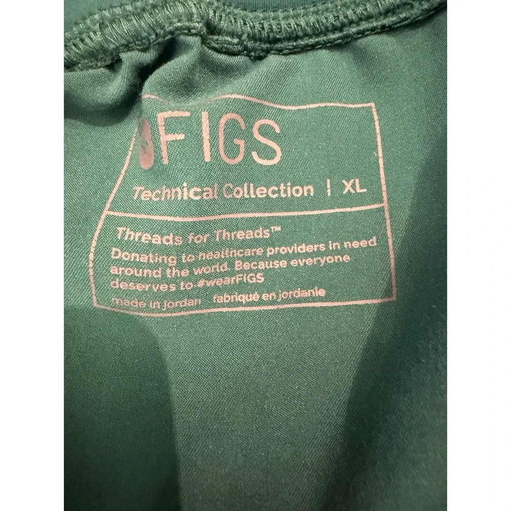 Figs Women's Yola Cargo Teal Green High Waisted Scrub Pants Size XL